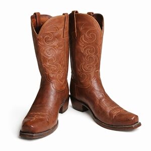 Lucchese 1883 Baker Men’s 9.5 Wide  Western Cowboy Boots Brown Leather  300610
